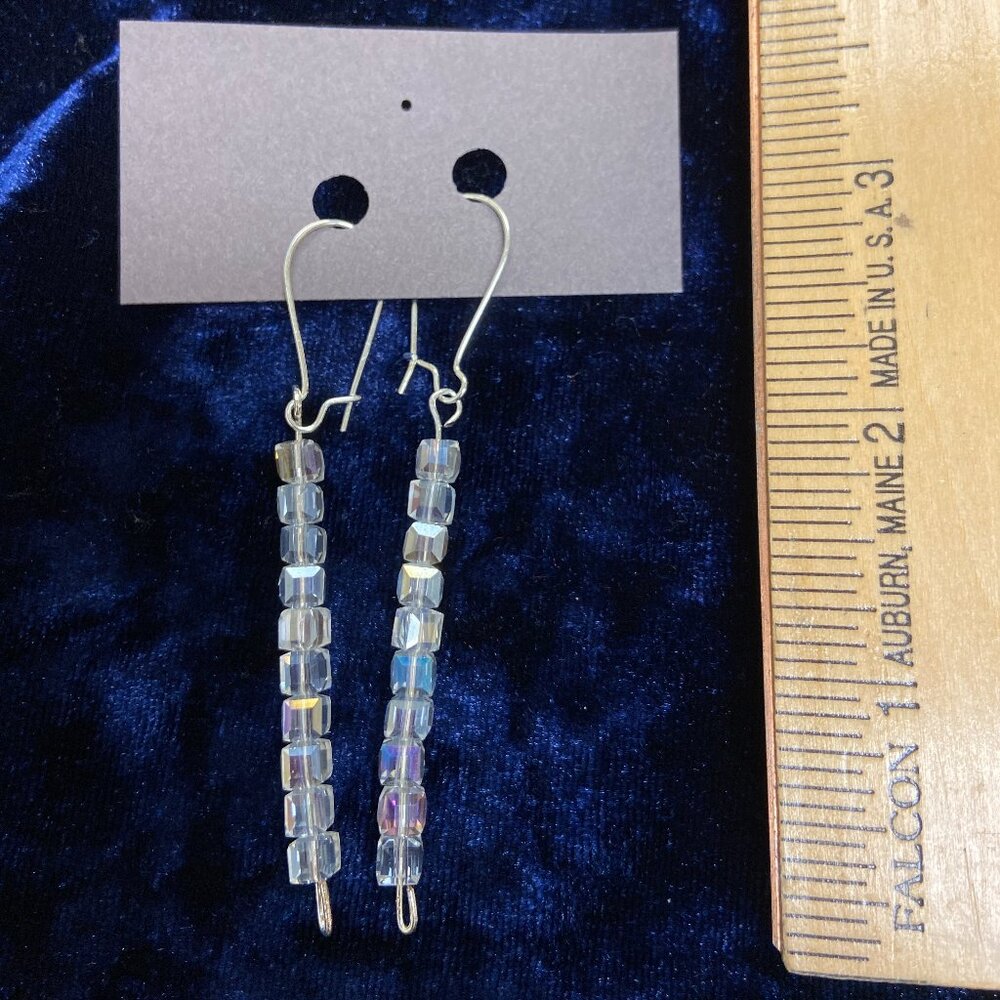 Square Crystal Bead Earrings
